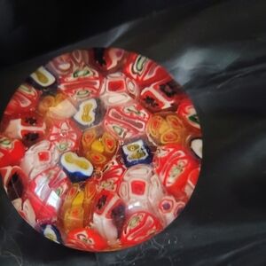 Colorful Millefiori Glass Paperweight #1